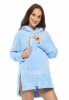 MijaCulture - super soft and cozy maternity and nursing sweatshirt with hood BEAR M022 blue